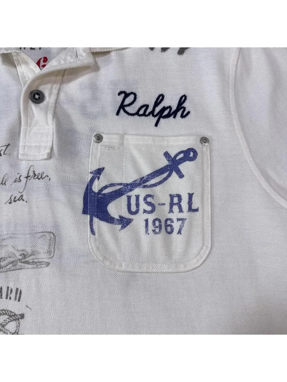 Y2K Polo Ralph Lauren 00s US RL Docking Station Polo Shirt